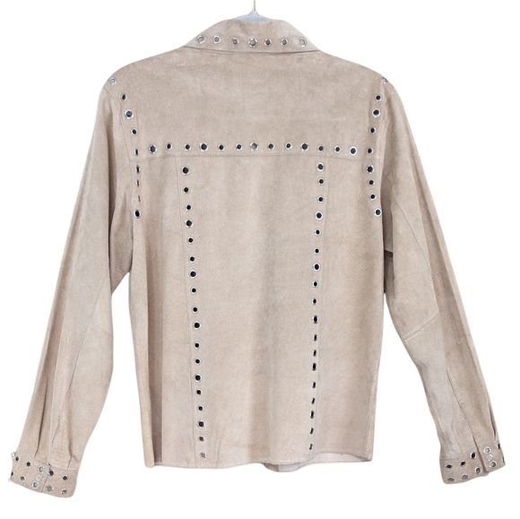 Za Zee suede leather suede jacket boho cowgirl snaps shackett Medium - Picture 2 of 8